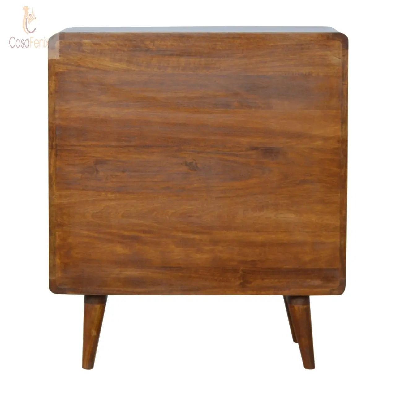 Curved Chestnut Chest of 3 Drawers - CasaFenix