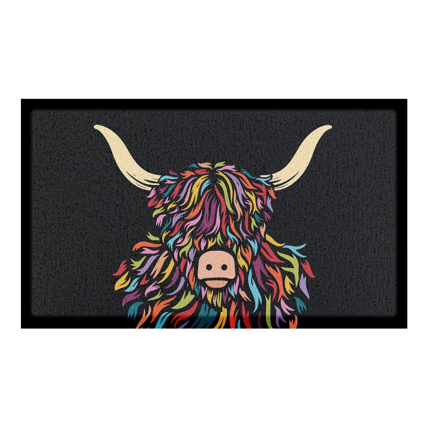 Highland Cow Colour Indoor & Outdoor Doormat - 70x40cm Doormats CasaFenix