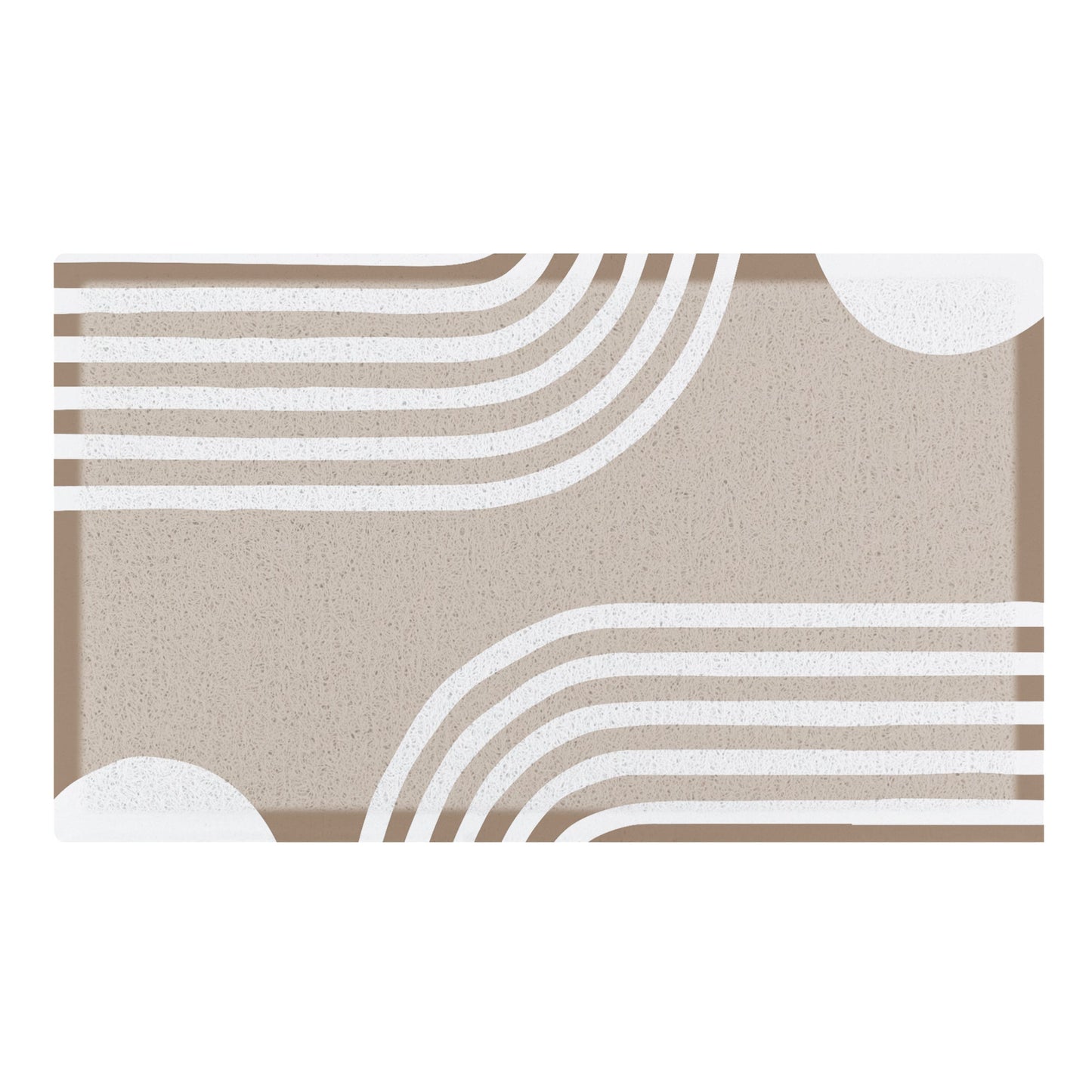 Beige Abstract Lines Indoor & Outdoor Doormat - 70x40cm Doormats CasaFenix