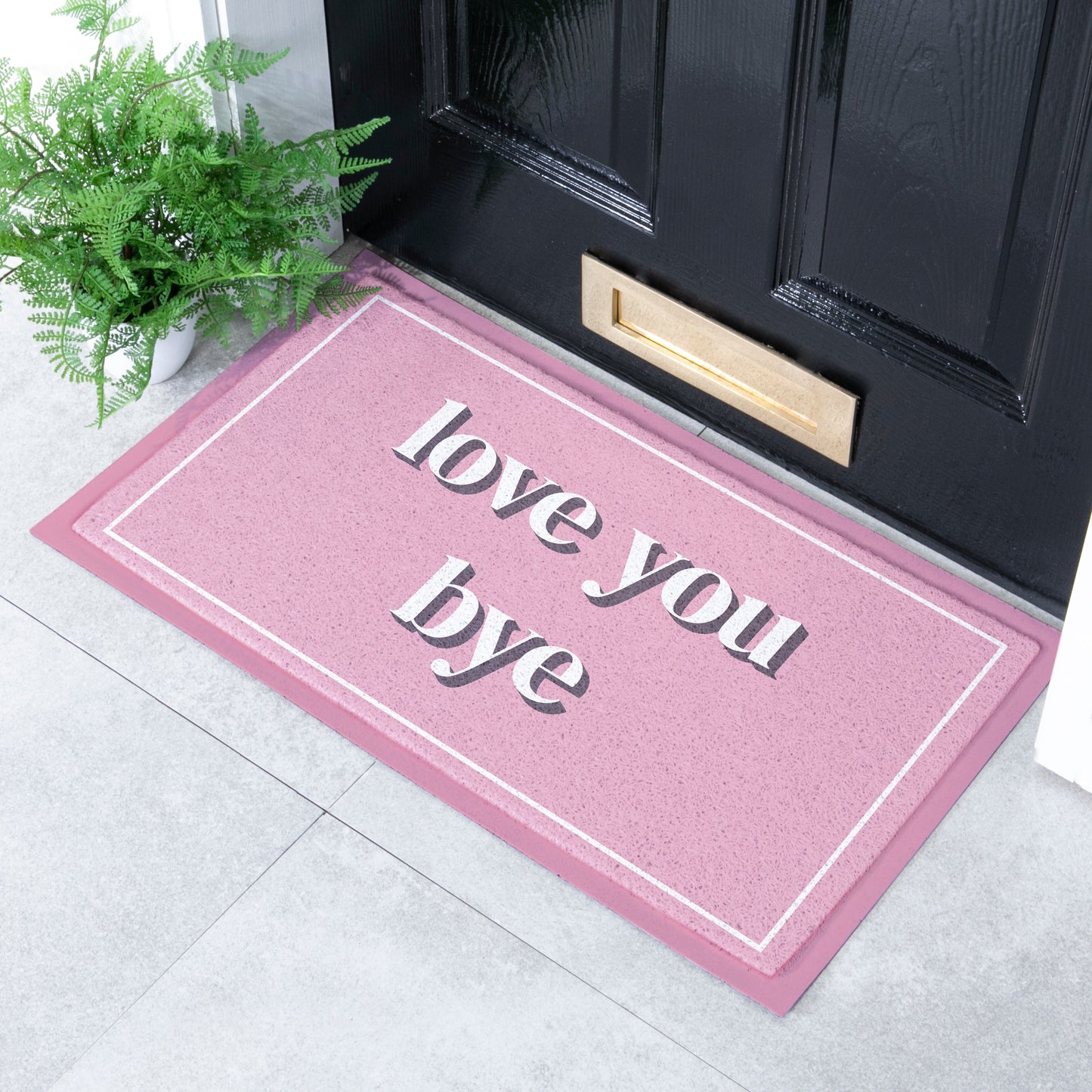 Love You Bye Indoor Outdoor Doormat (70 x 40cm) Doormats CasaFenix