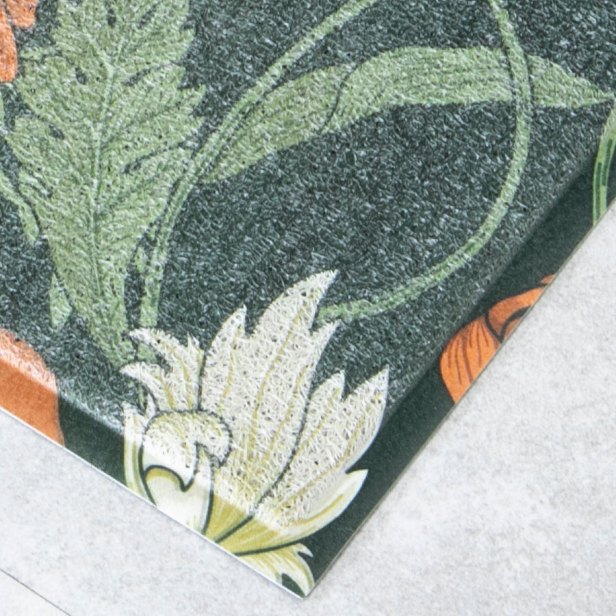 Red William Morris Pattern Indoor Outdoor Doormat (70 x 40cm) Doormats CasaFenix