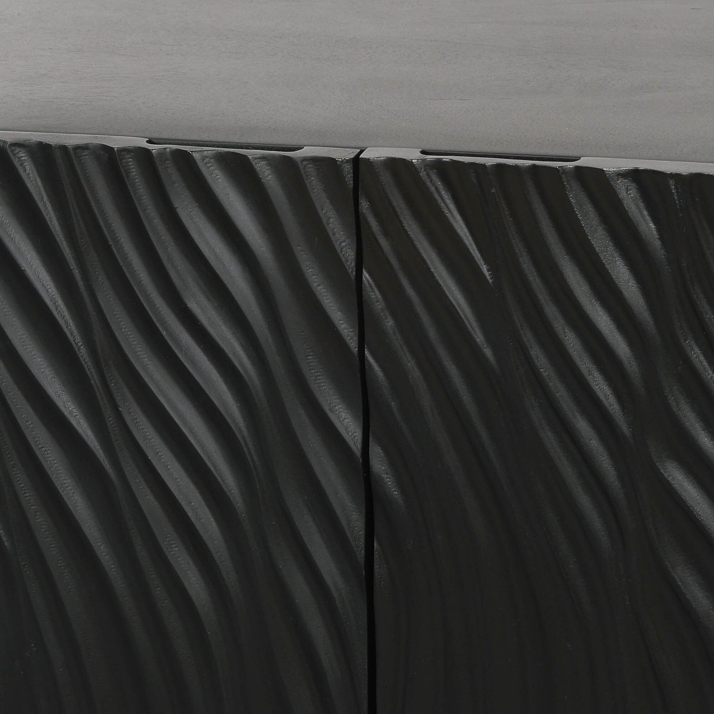 Ripples Black Painted Sideboard CasaFenix