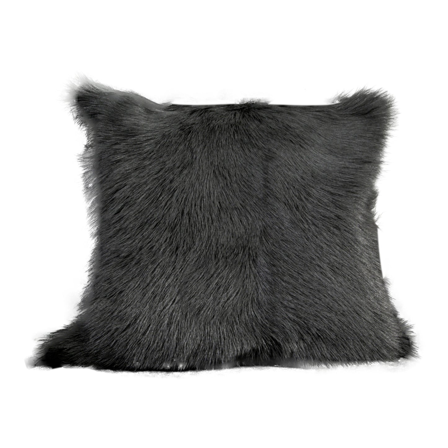 Smoke Grey Goatskin Cushion 45 x 45cm - CasaFenix