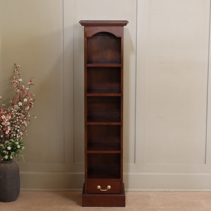 Solid Mahogany DVD Storage Rack & Bookcase | 4 Shelves Entertainment storage CasaFenix