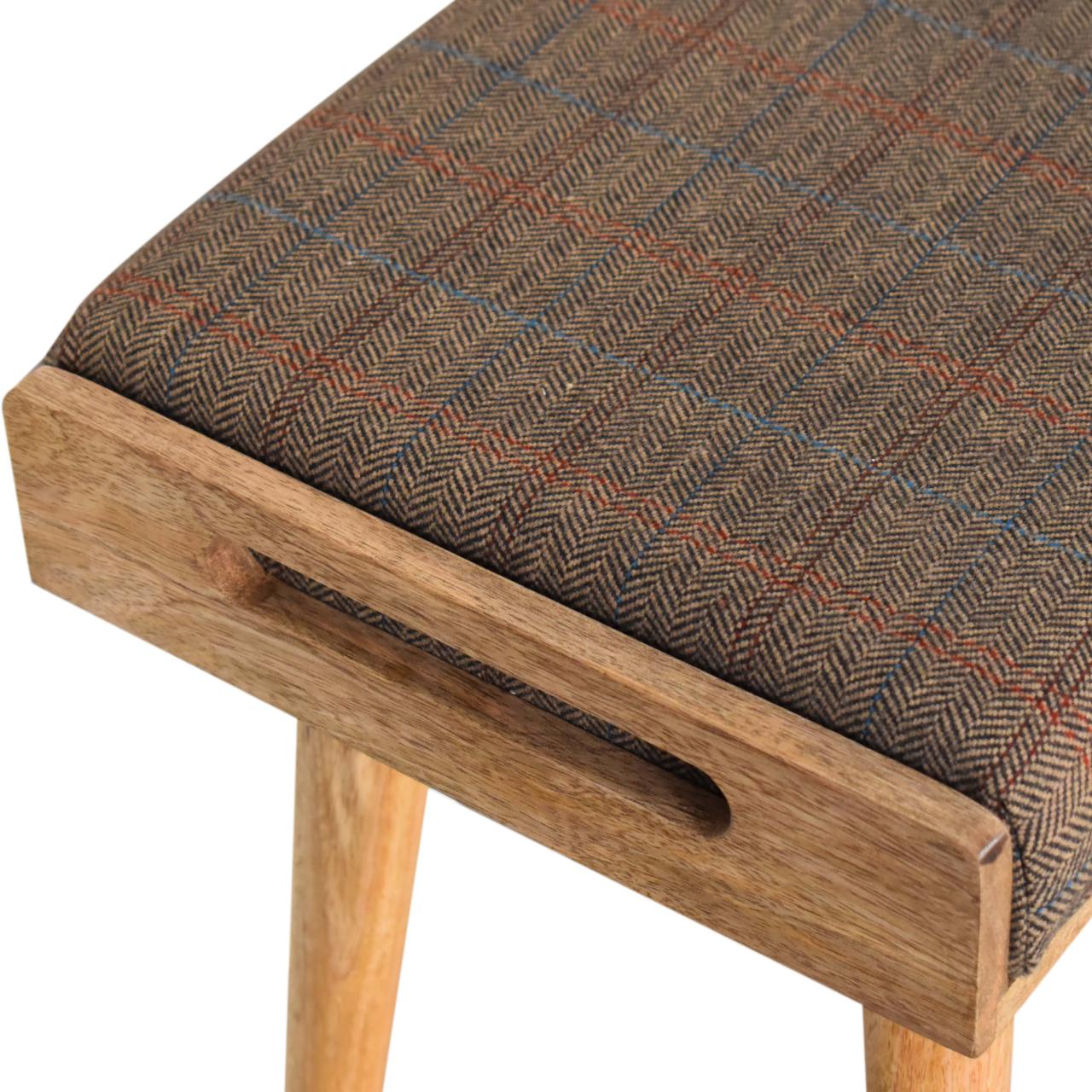 Multi Tweed Tray Style Footstool Stools CasaFenix