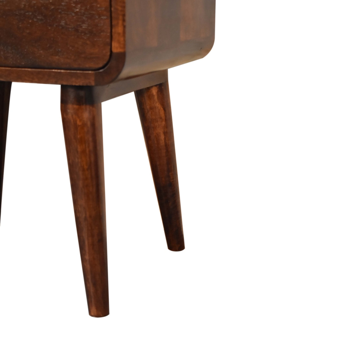 Curved Dark Walnut Bedside Bedside table / chest CasaFenix