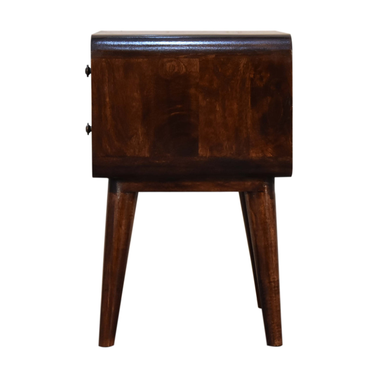 Curved Dark Walnut Bedside Bedside table / chest CasaFenix