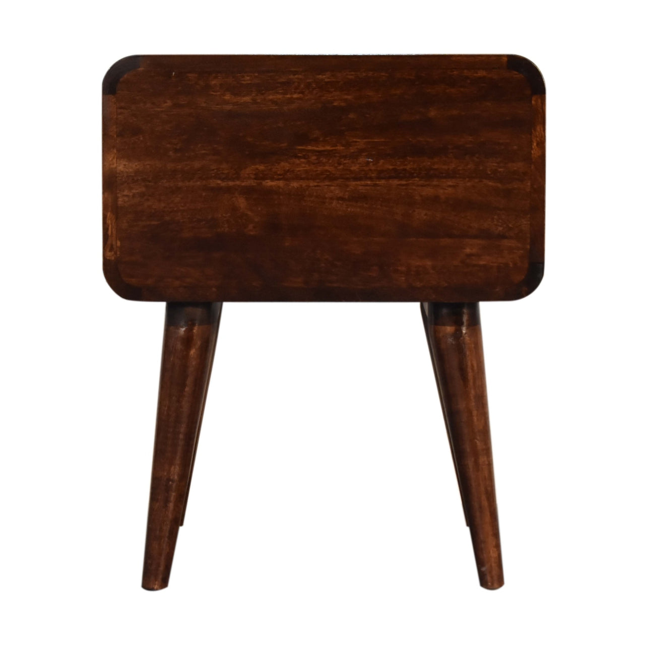 Curved Dark Walnut Bedside Bedside table / chest CasaFenix