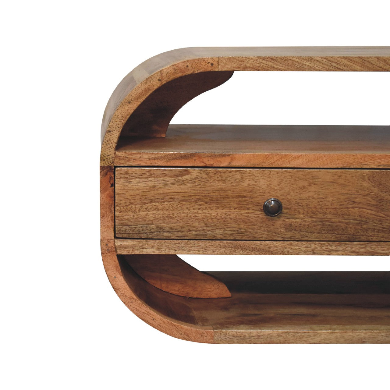 2 Drawer Curved Edge Media Unit TV Stand CasaFenix