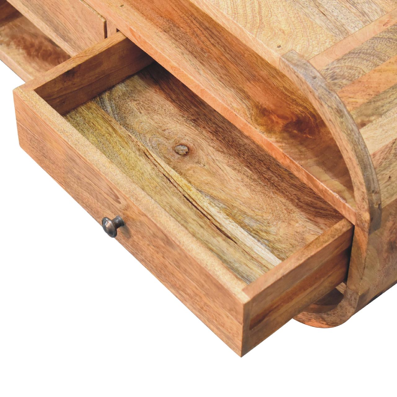 2 Drawer Curved Edge Media Unit TV Stand CasaFenix