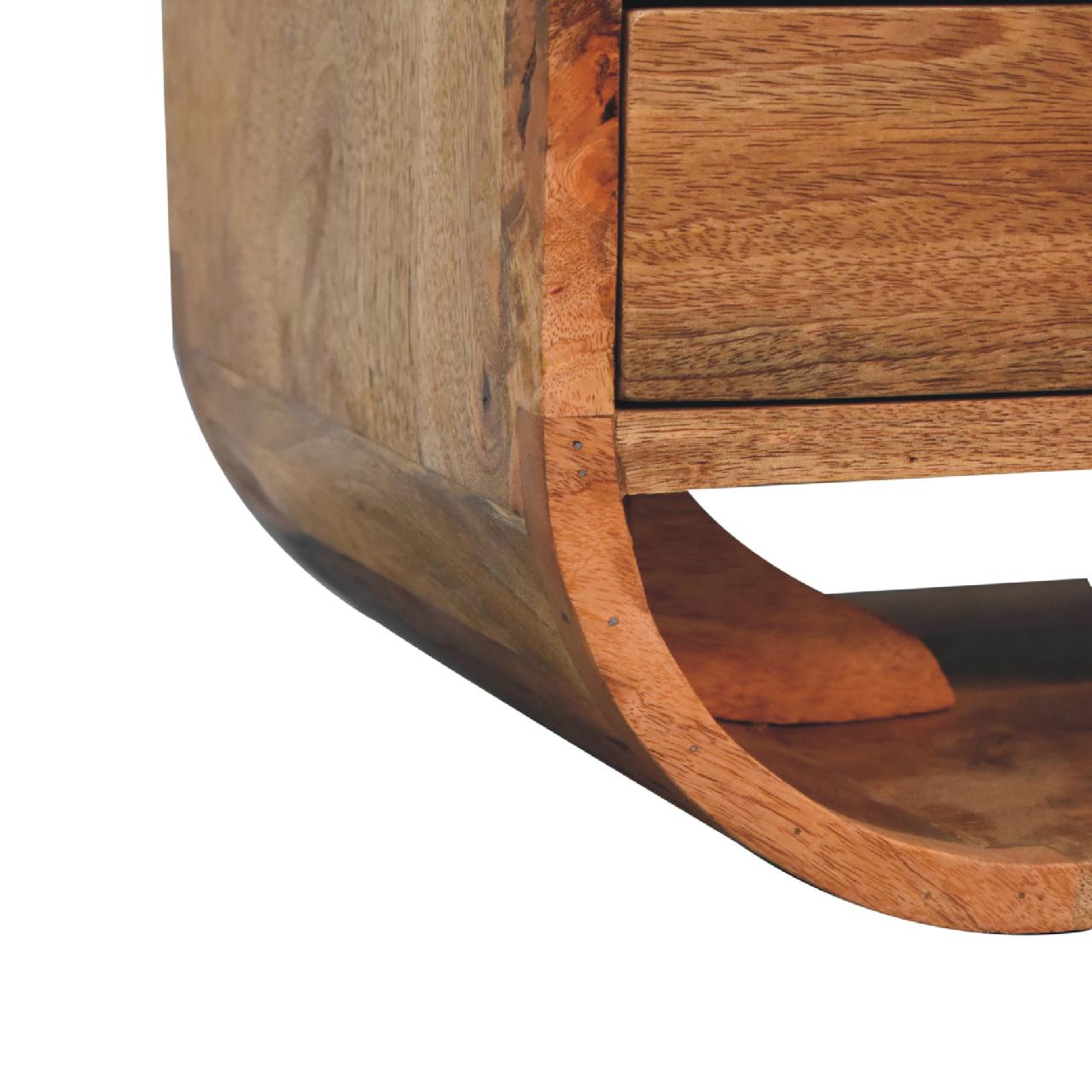 2 Drawer Curved Edge Media Unit TV Stand CasaFenix