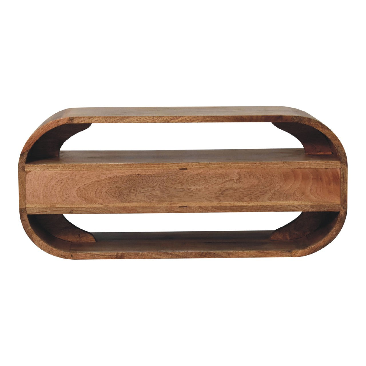 2 Drawer Curved Edge Media Unit TV Stand CasaFenix