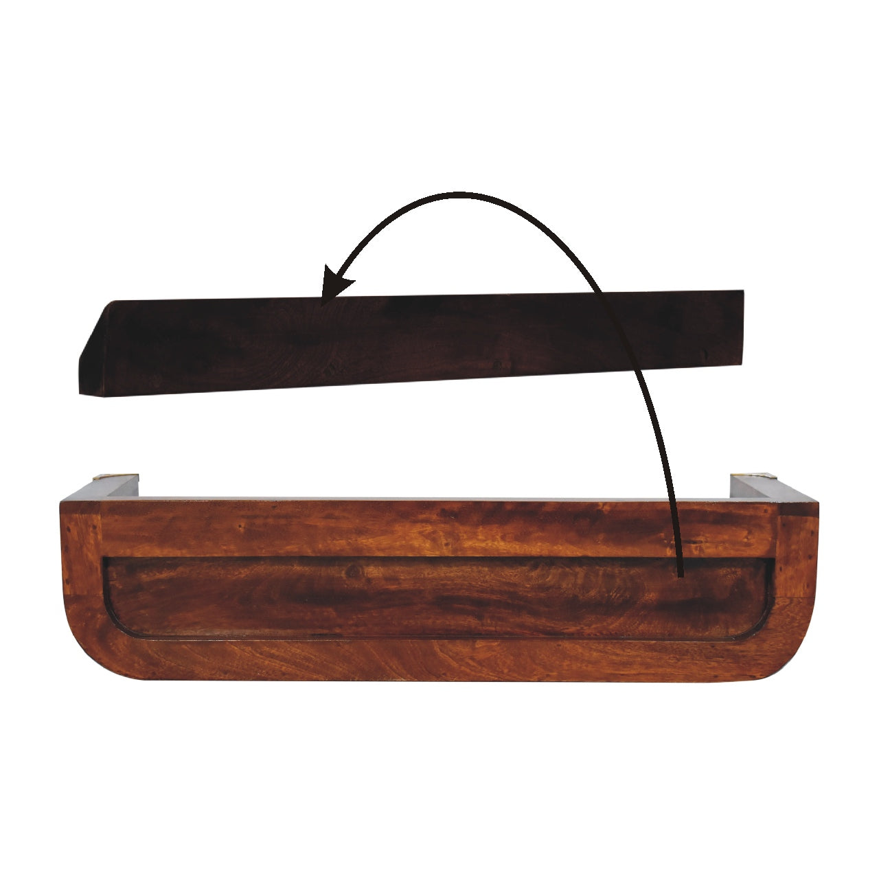 Indira Chestnut Floating Console Console table CasaFenix