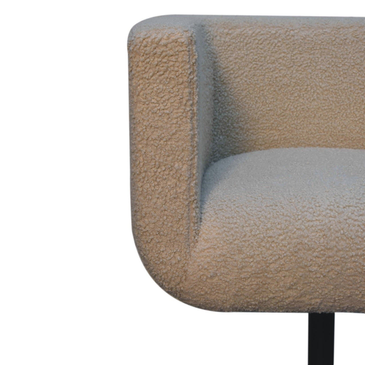 Cream Boucle Swivel Chair Chair CasaFenix