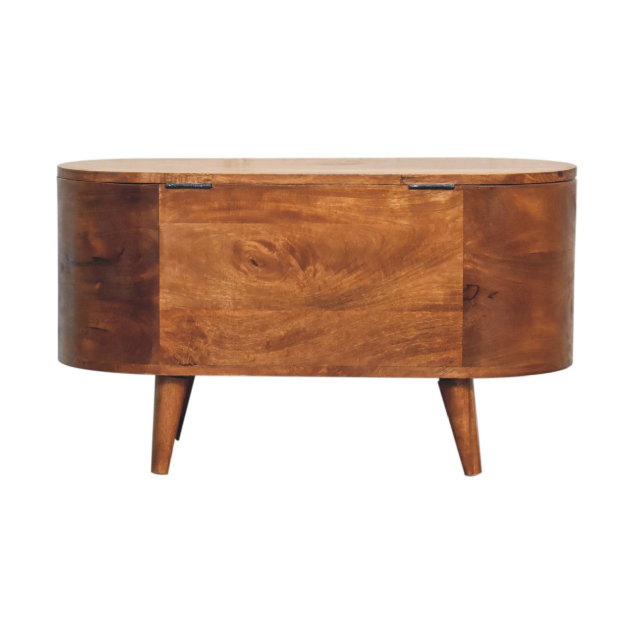 Chestnut Rounded Lid up Blanket Box Blanket box CasaFenix