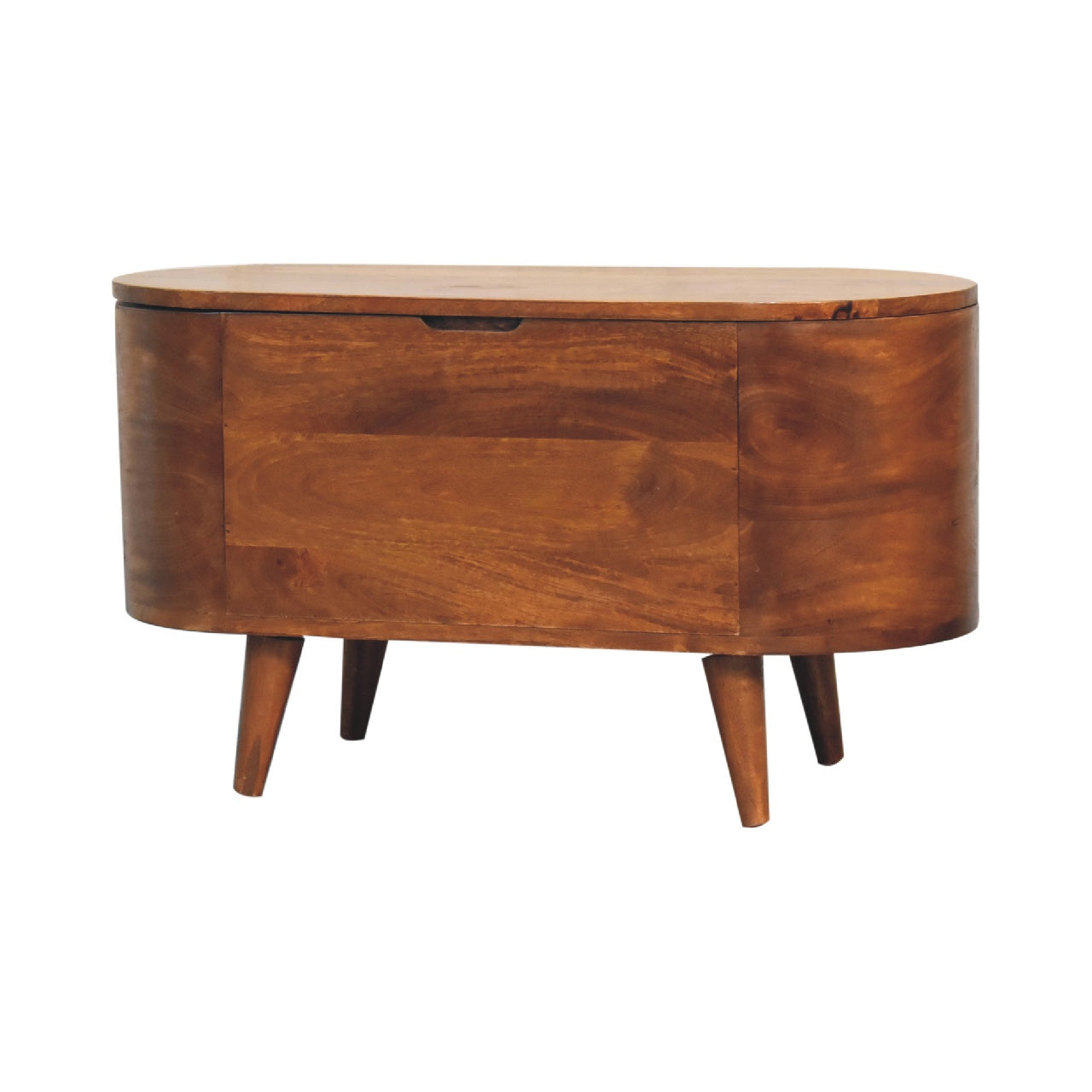 Chestnut Rounded Lid up Blanket Box Blanket box CasaFenix