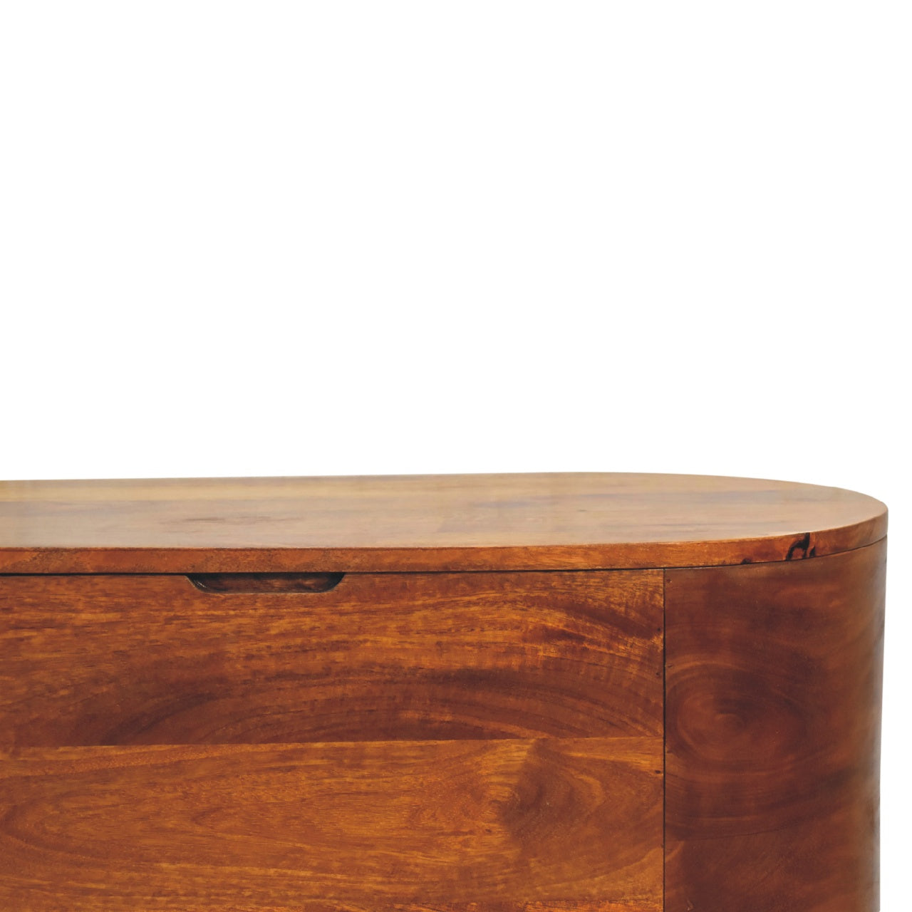 Chestnut Rounded Lid up Blanket Box Blanket box CasaFenix
