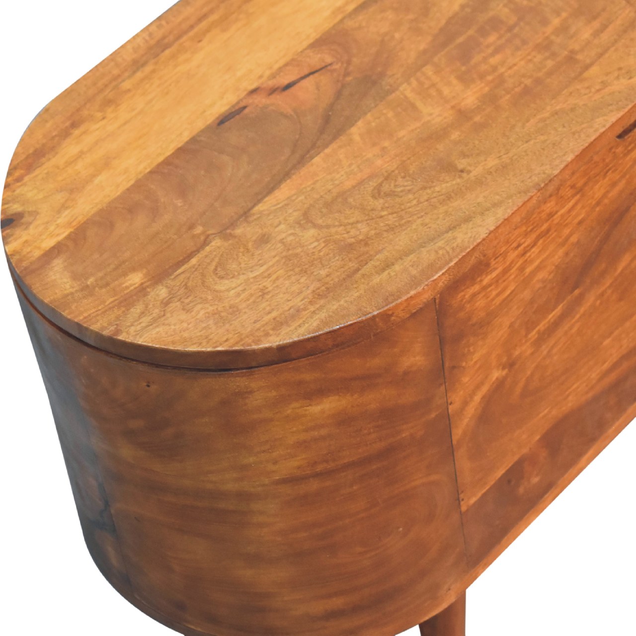 Chestnut Rounded Lid up Blanket Box Blanket box CasaFenix