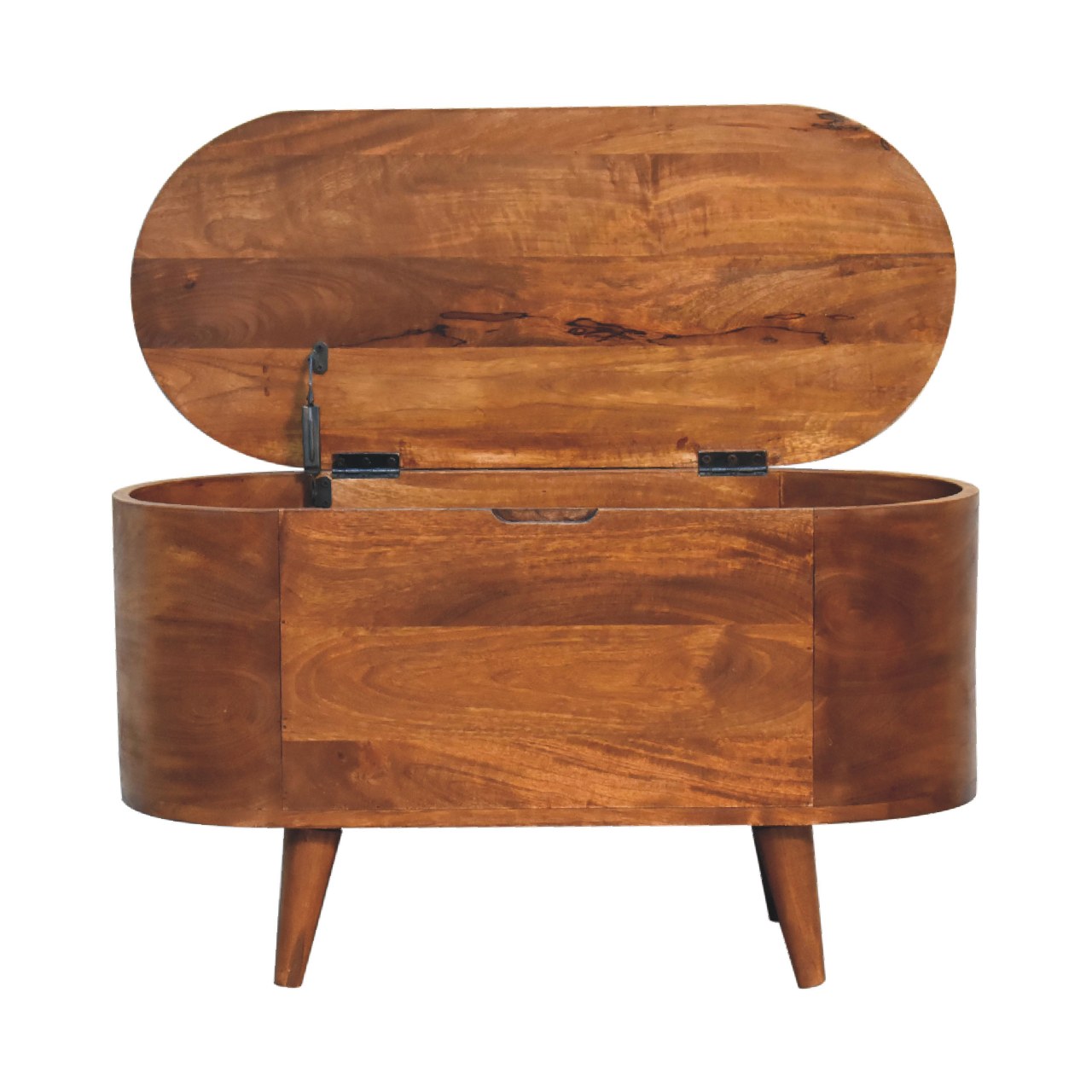 Chestnut Rounded Lid up Blanket Box Blanket box CasaFenix