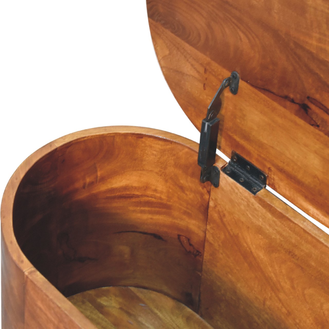 Chestnut Rounded Lid up Blanket Box Blanket box CasaFenix