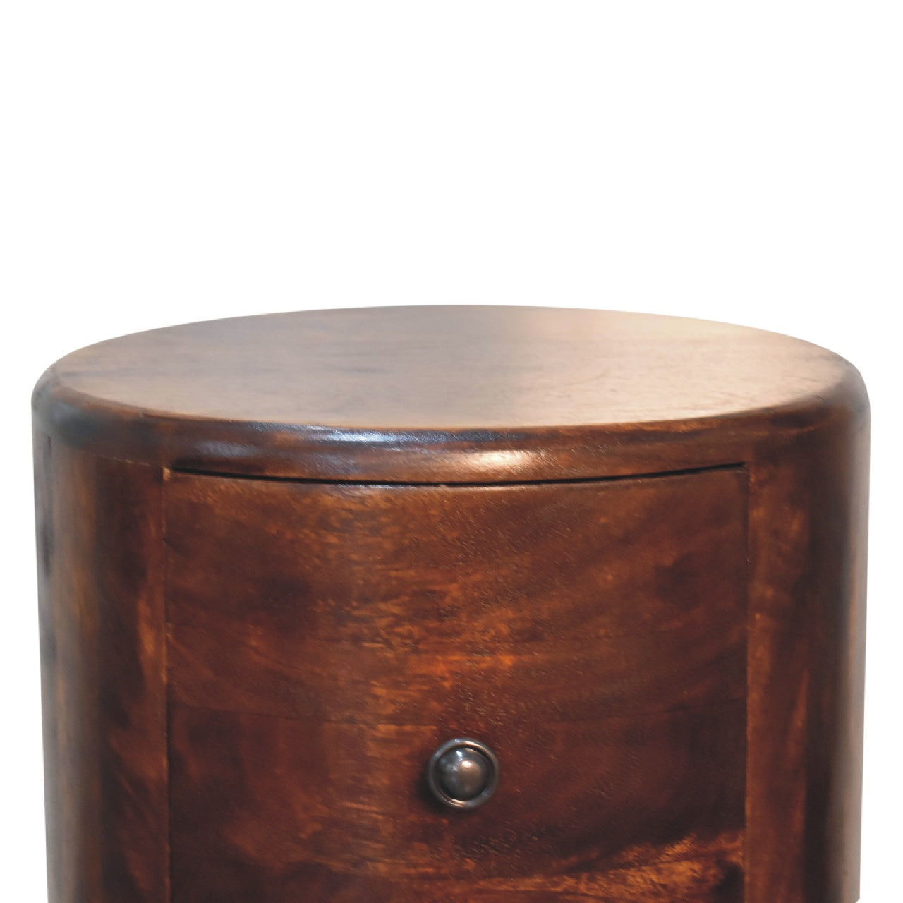 Chestnut Drum Chest 3 Drawer 57cm High Chest of drawers CasaFenix