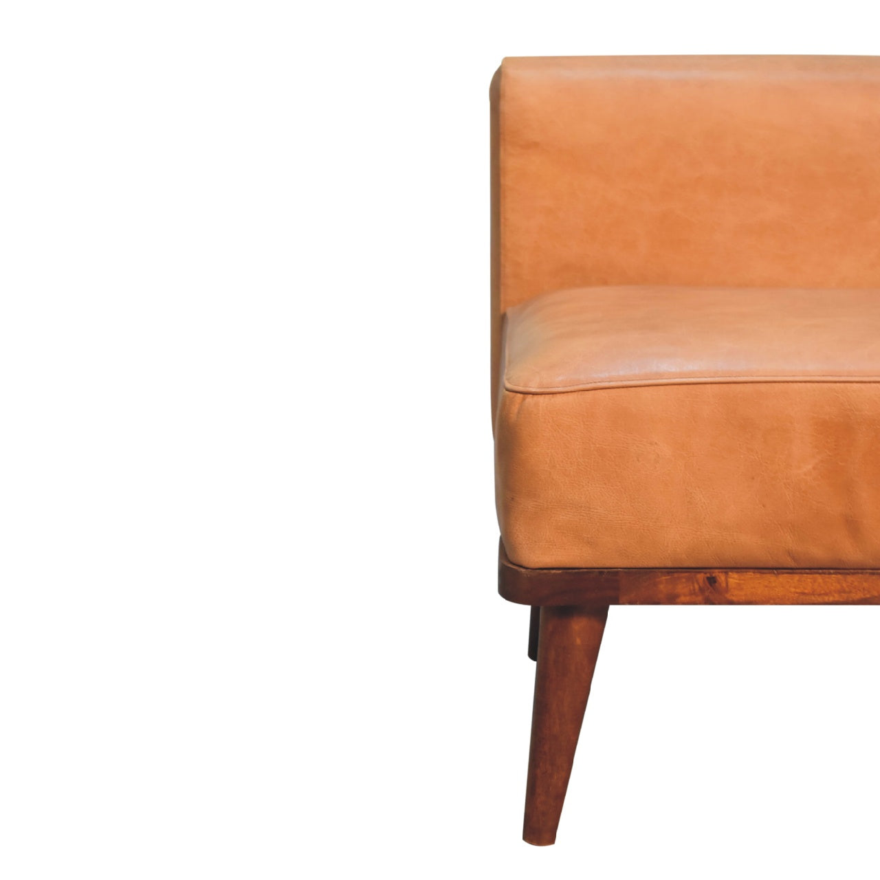 Tan Buffalo Backrest Footstool Footstool CasaFenix