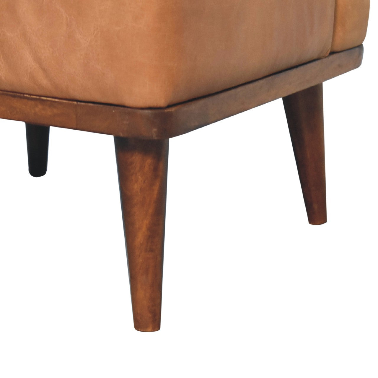 Tan Buffalo Backrest Footstool Footstool CasaFenix