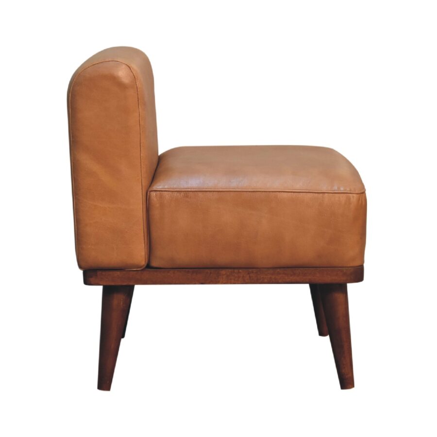 Tan Buffalo Backrest Footstool Footstool CasaFenix