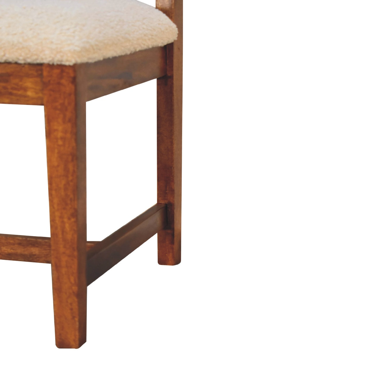Cream Boucle Rattan Chair Dining chair CasaFenix