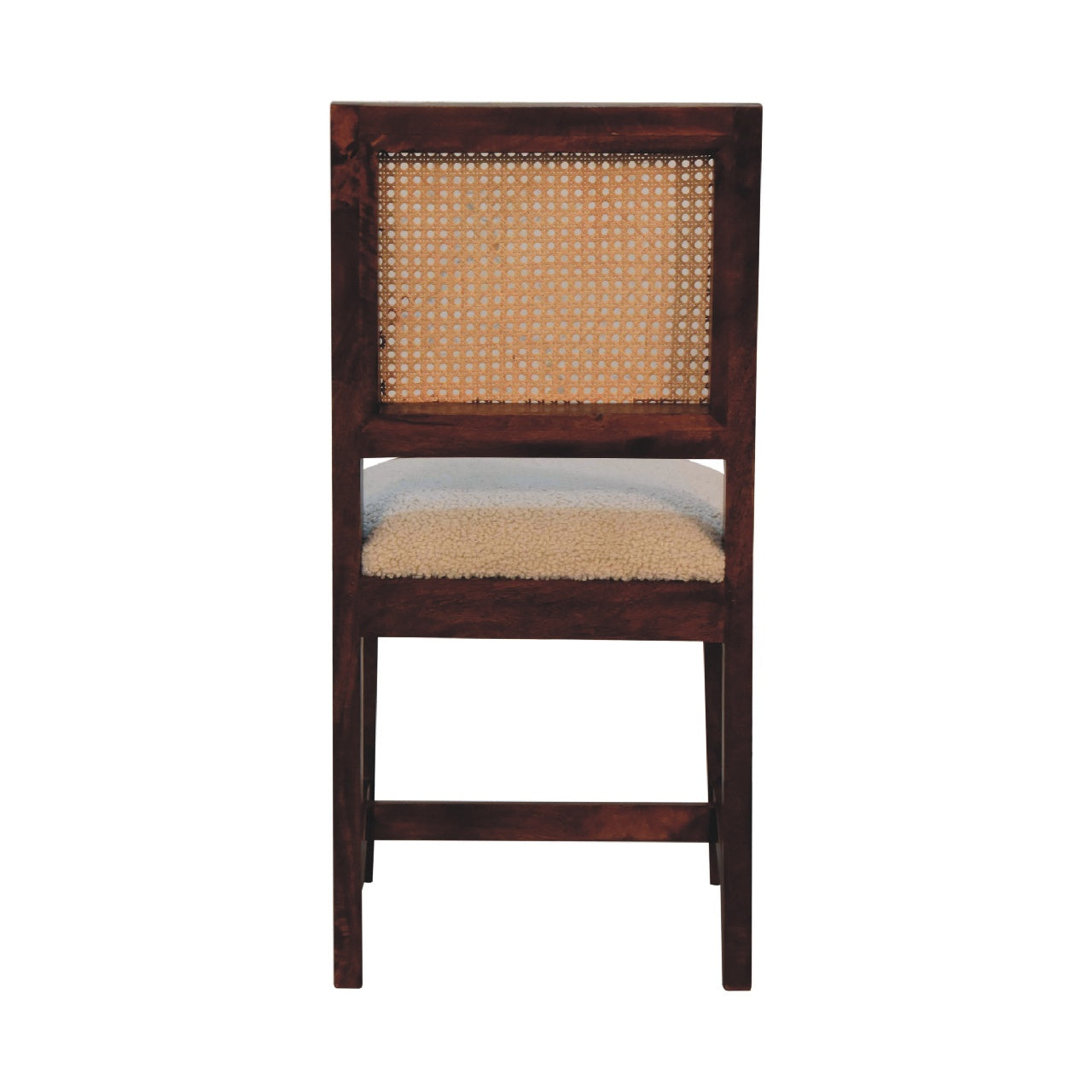 Cream Boucle Rattan Chair Dining chair CasaFenix