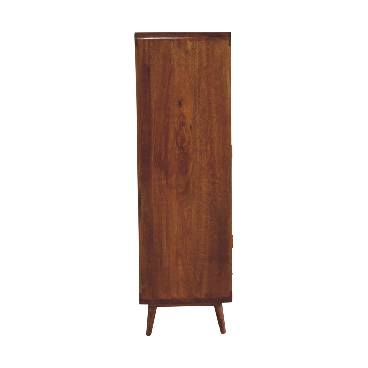 Curved Chestnut 2 Door Double Wardrobe Wardrobe CasaFenix