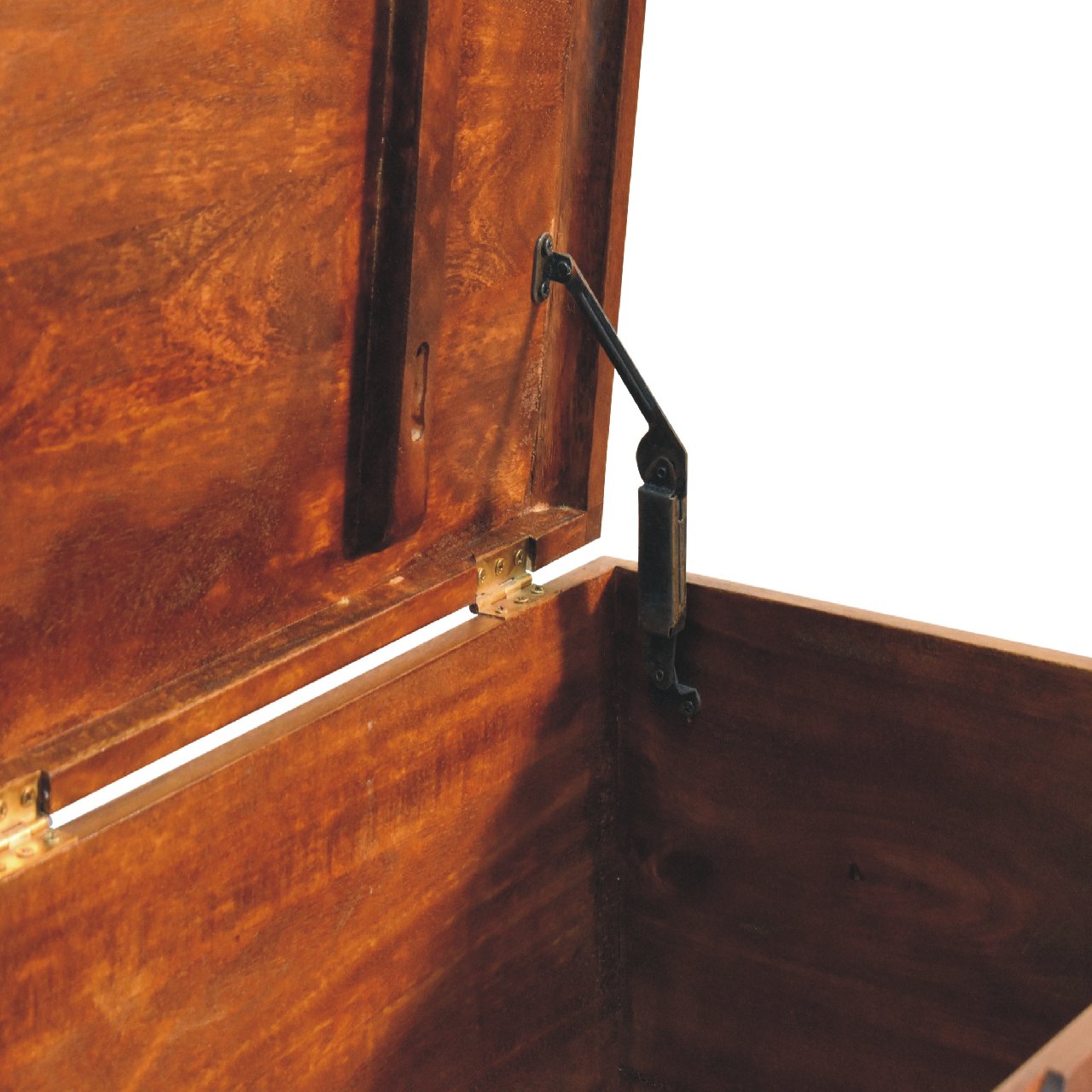 Curved Chestnut Blanket Box Blanket box CasaFenix