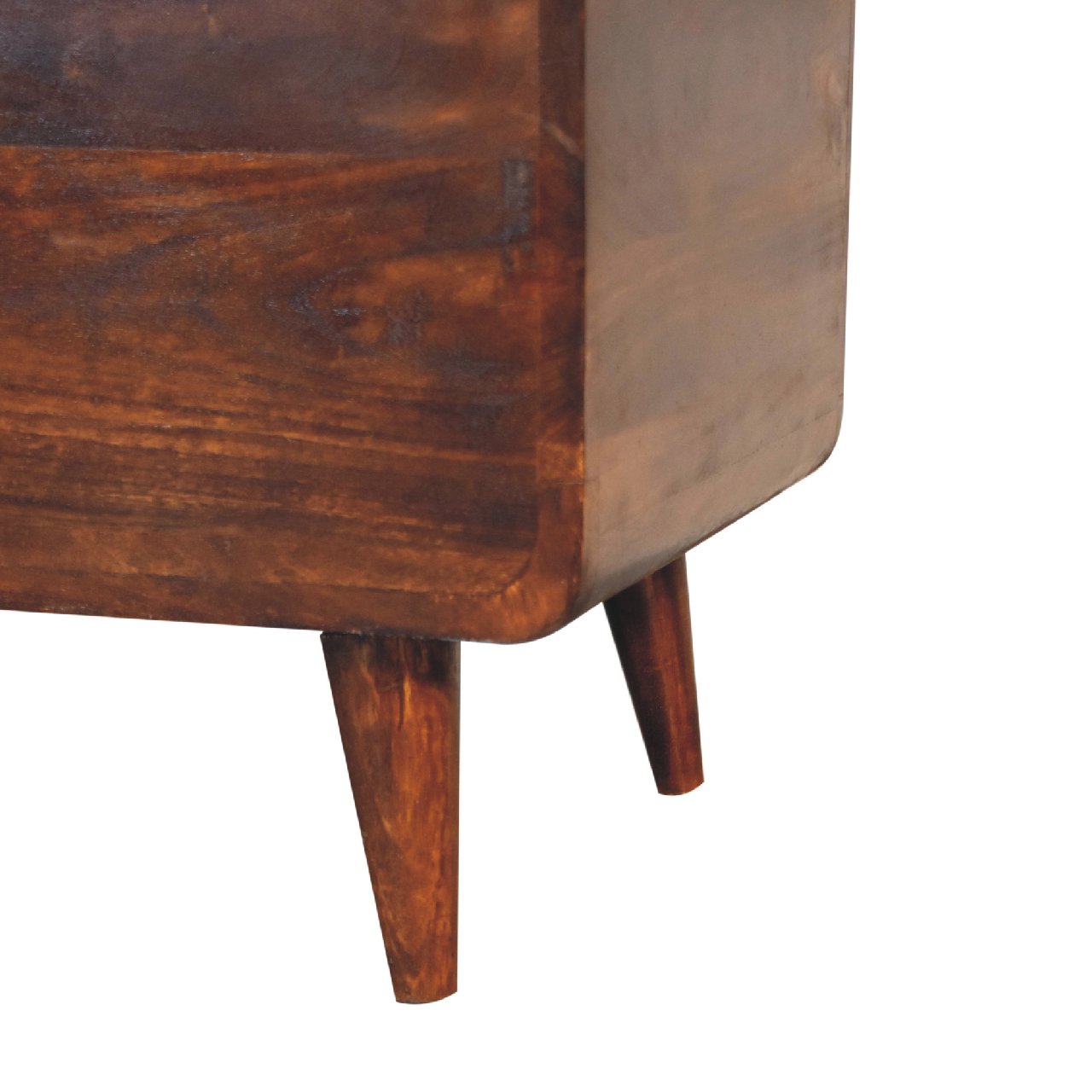 Curved Chestnut Blanket Box Blanket box CasaFenix