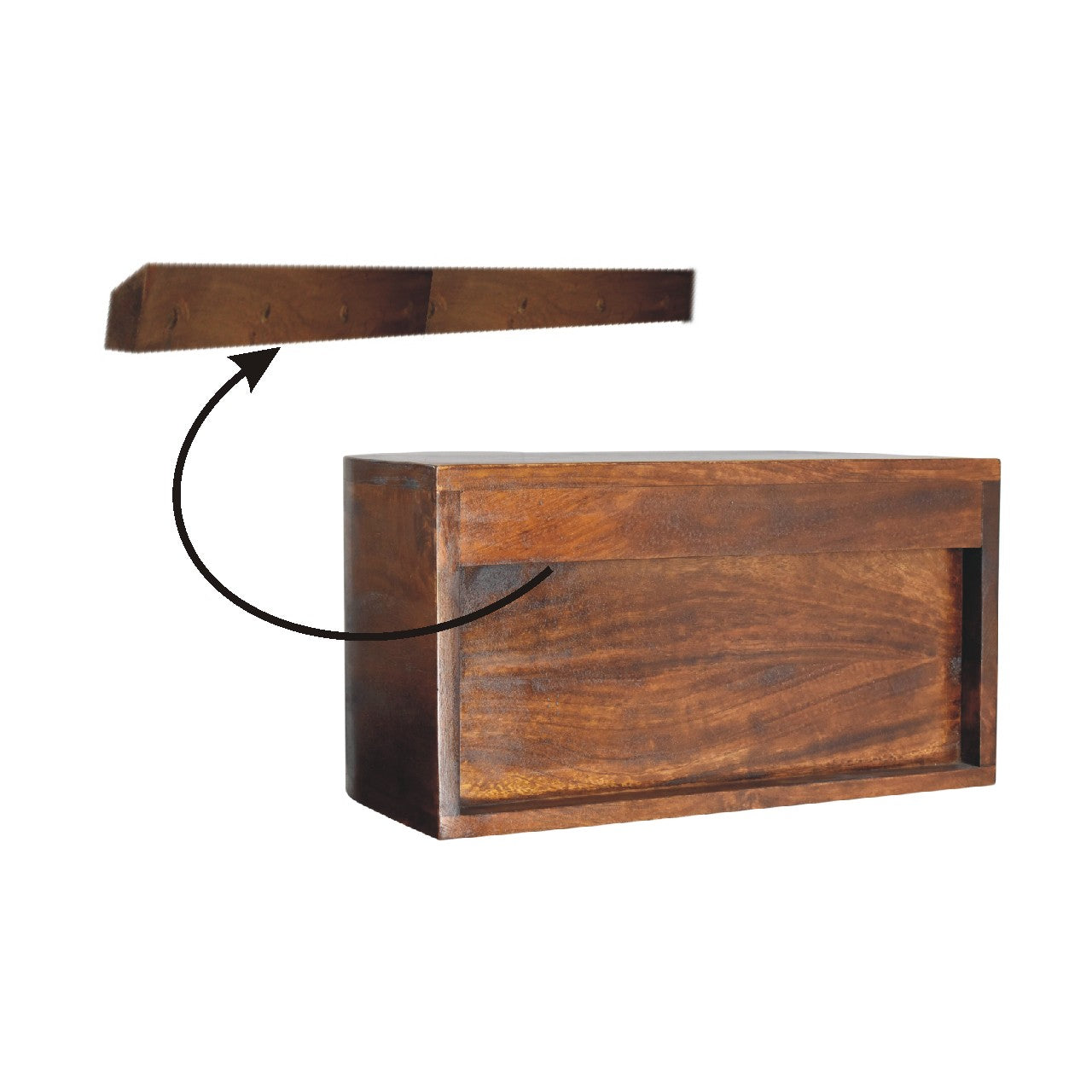 Lunar 2 Drawer Floating Bedside Bedside table / chest CasaFenix