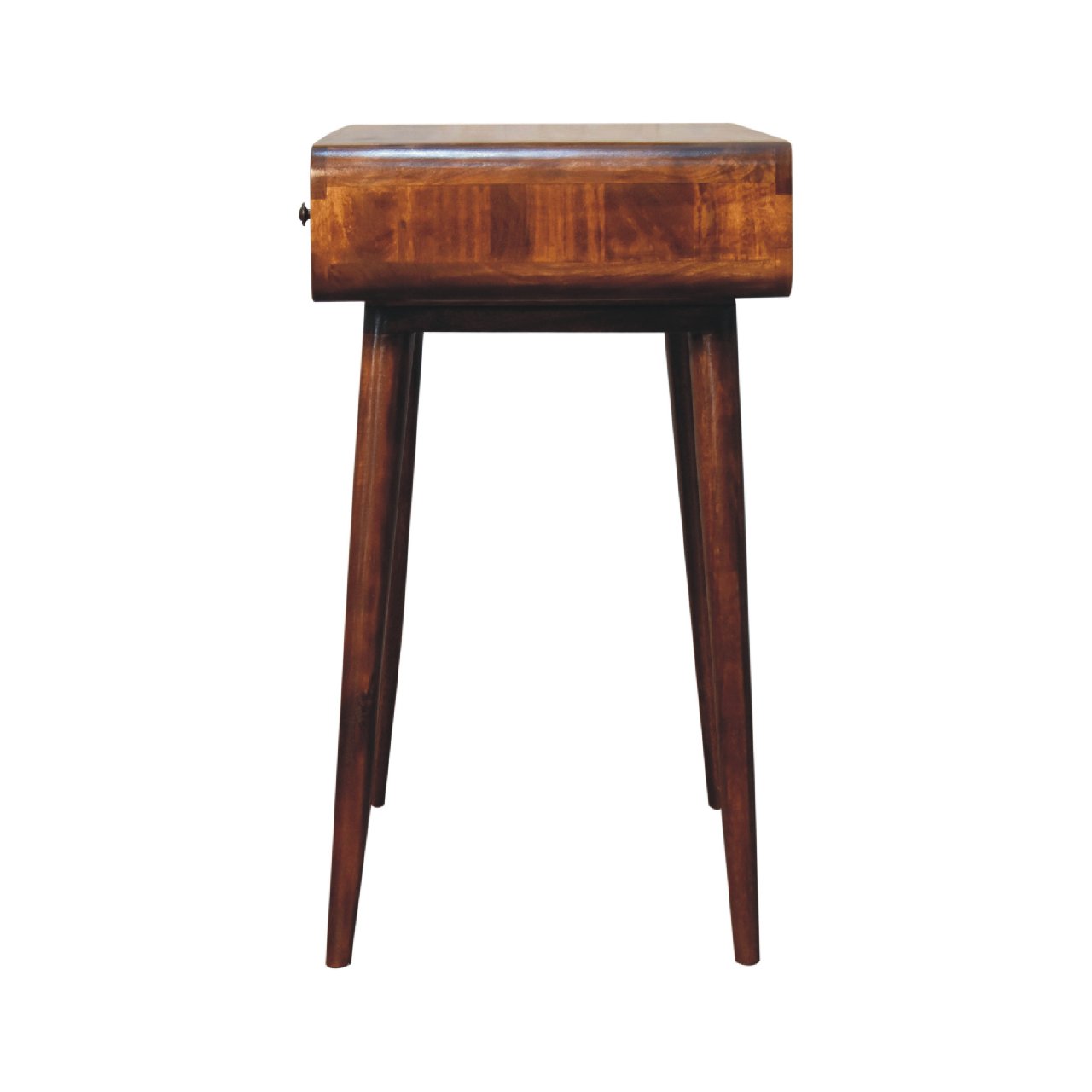 Curved Chestnut Writing Desk Console table CasaFenix