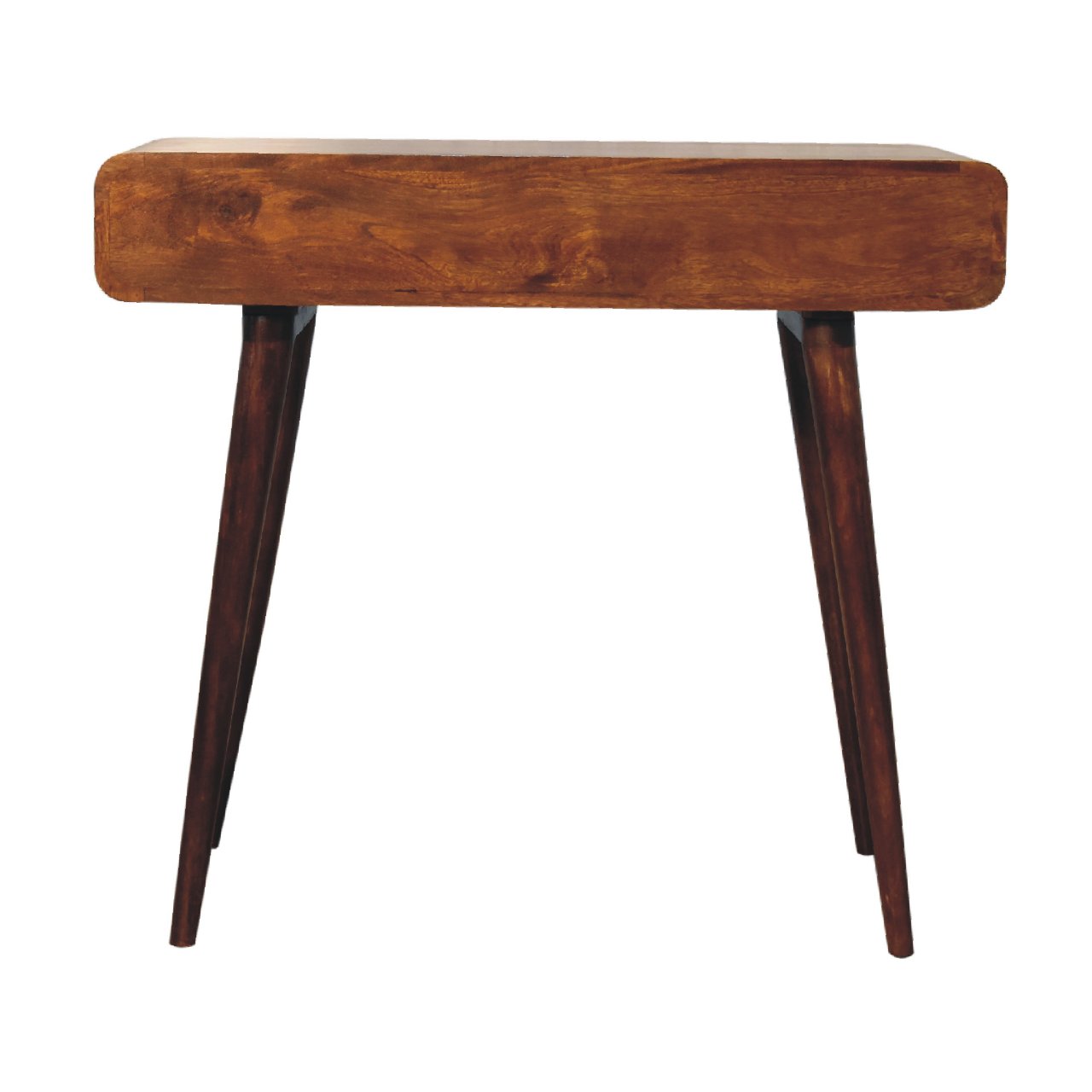 Curved Chestnut Writing Desk Console table CasaFenix