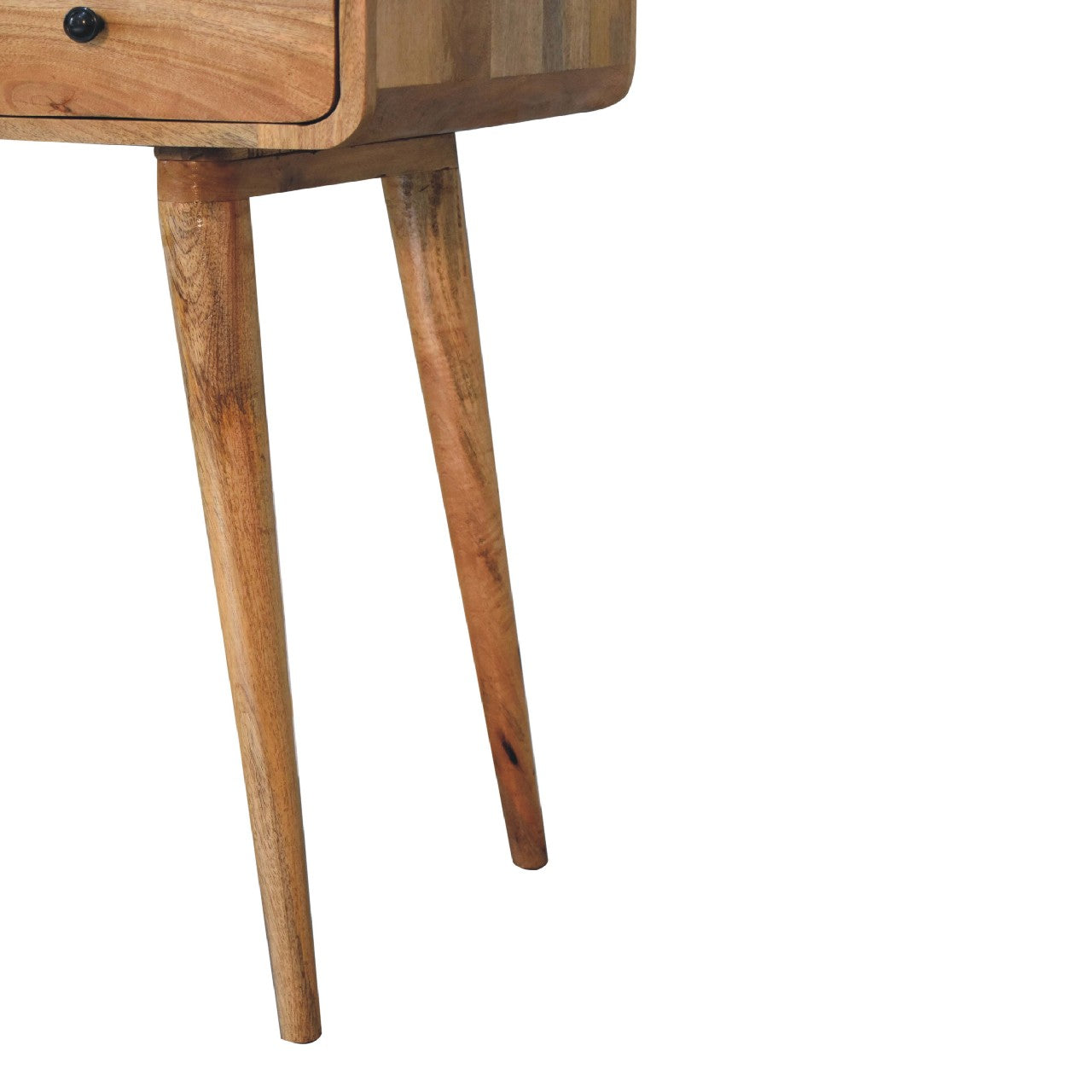 Curved Oak-ish Writing Desk Console table CasaFenix