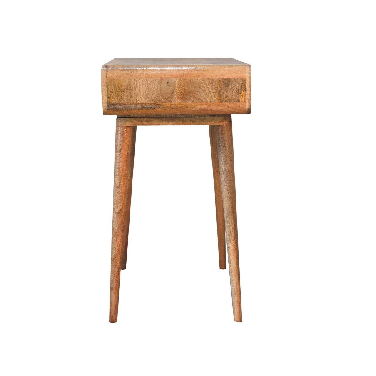 Curved Oak-ish Writing Desk Console table CasaFenix