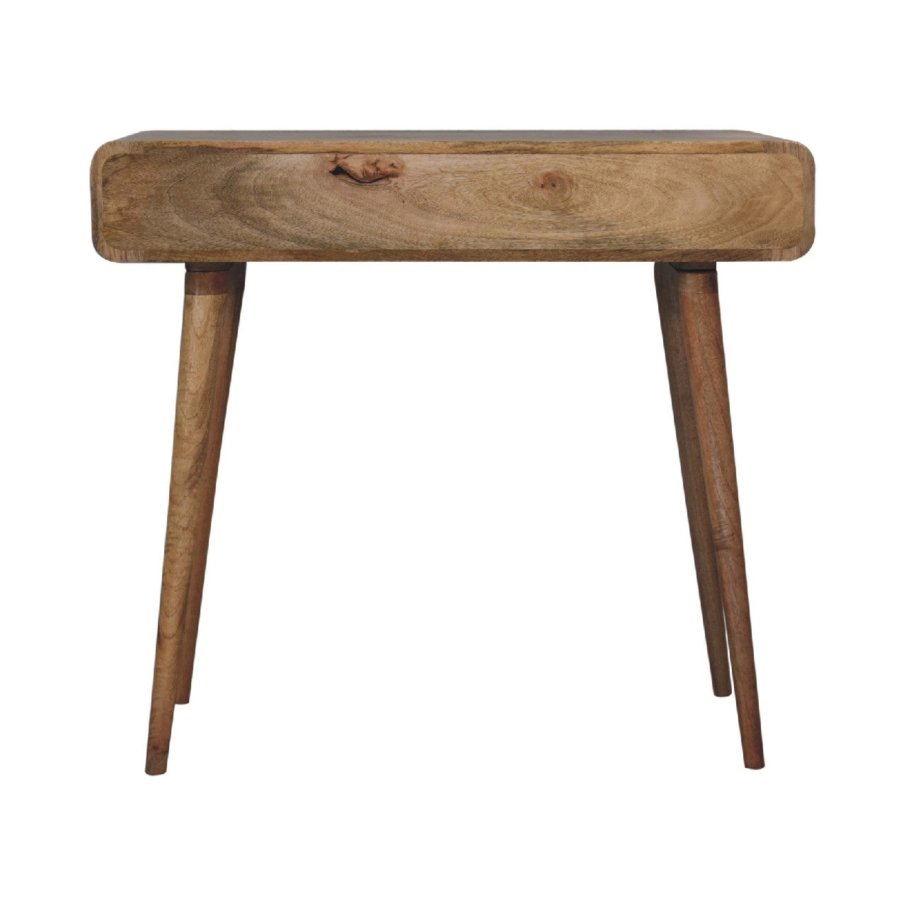 Curved Oak-ish Writing Desk Console table CasaFenix
