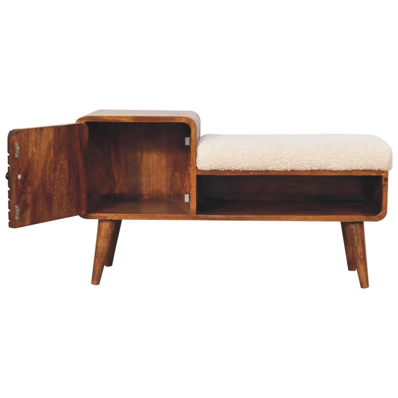 Boucle Carved Chestnut Telephone Table Console table CasaFenix
