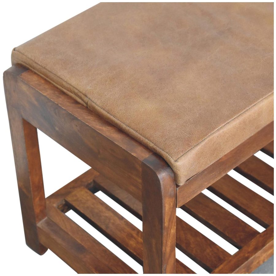 Buffalo Slatted Hallway Bench Benches CasaFenix