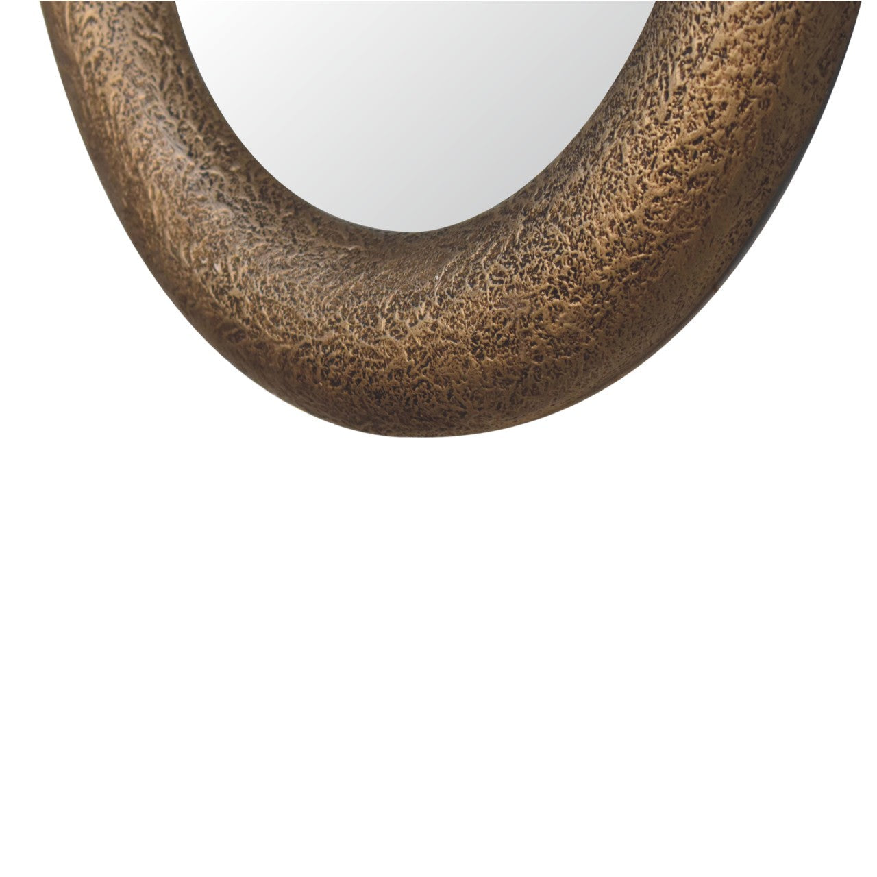 Round Metallic Hammered Mirror Mirror CasaFenix
