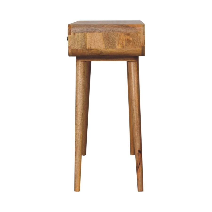 Oak-ish Curved Hallway Table Console table CasaFenix