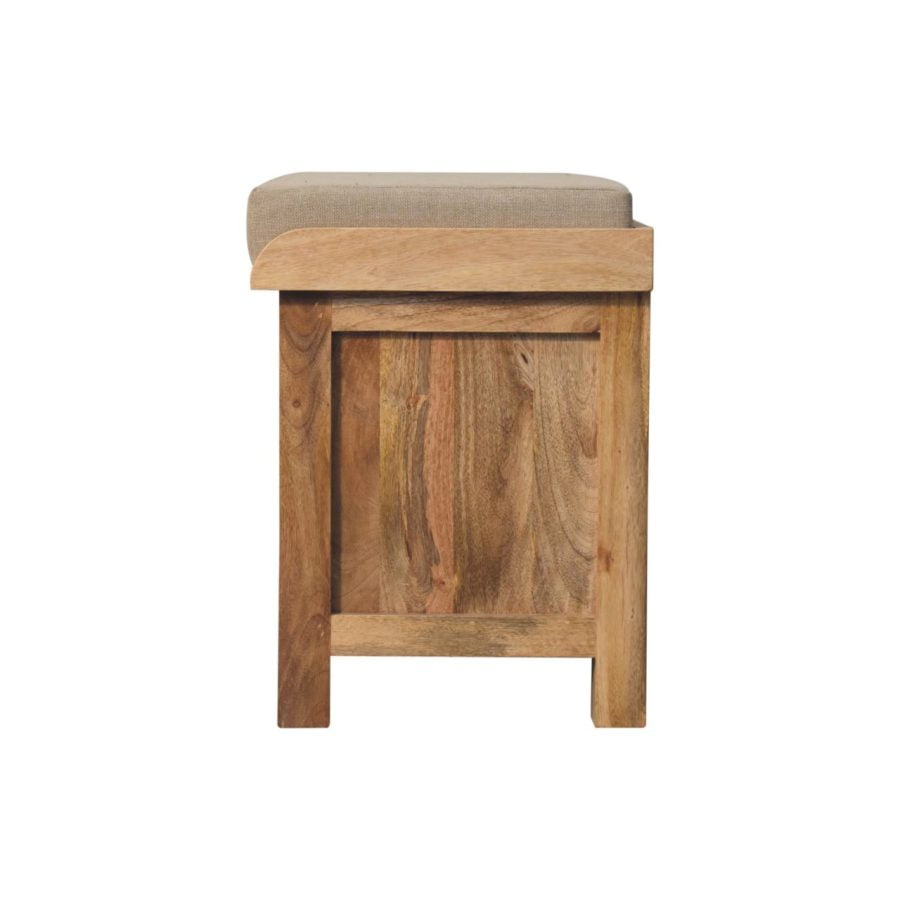 Rattan Basket Linen Bench Benches CasaFenix