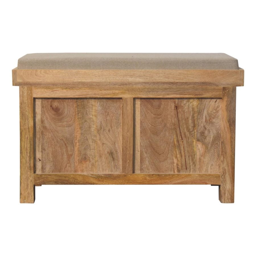 Rattan Basket Linen Bench Benches CasaFenix