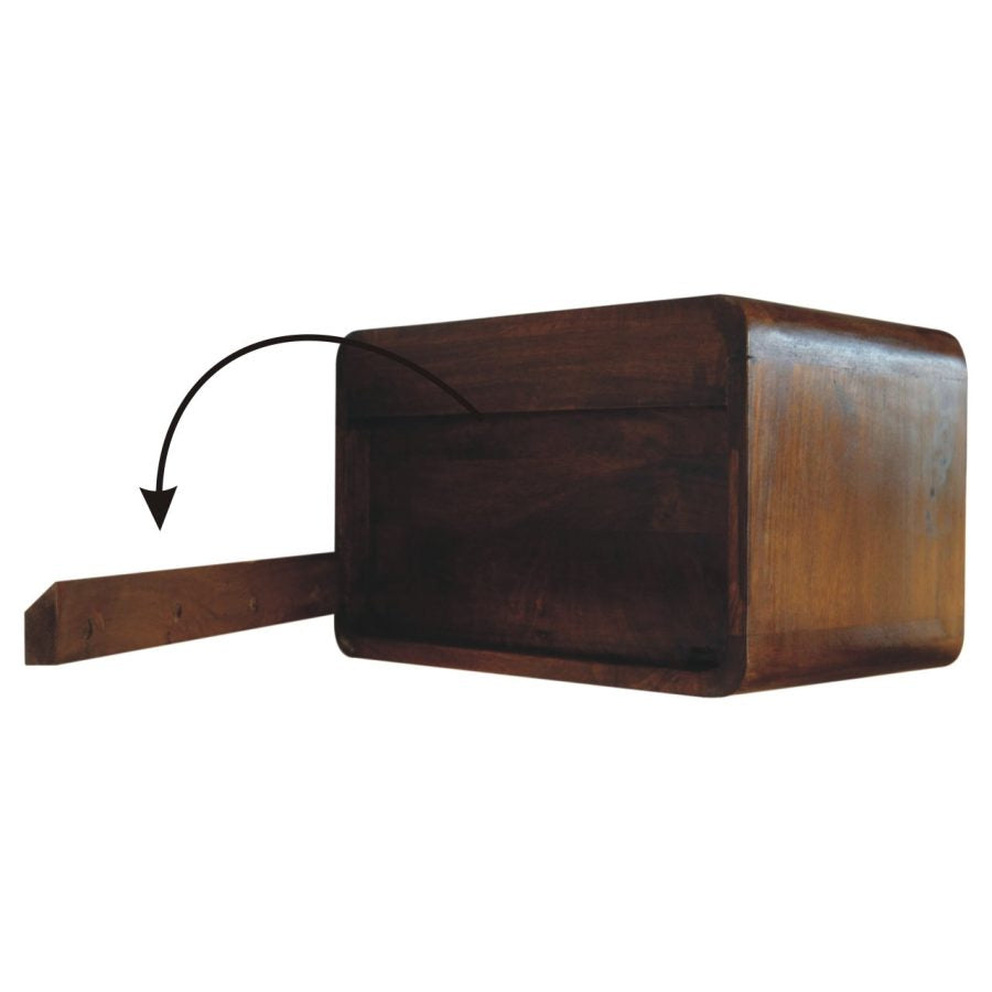 Chestnut Wall Mounted Open Woven Bedside Bedside table / chest CasaFenix