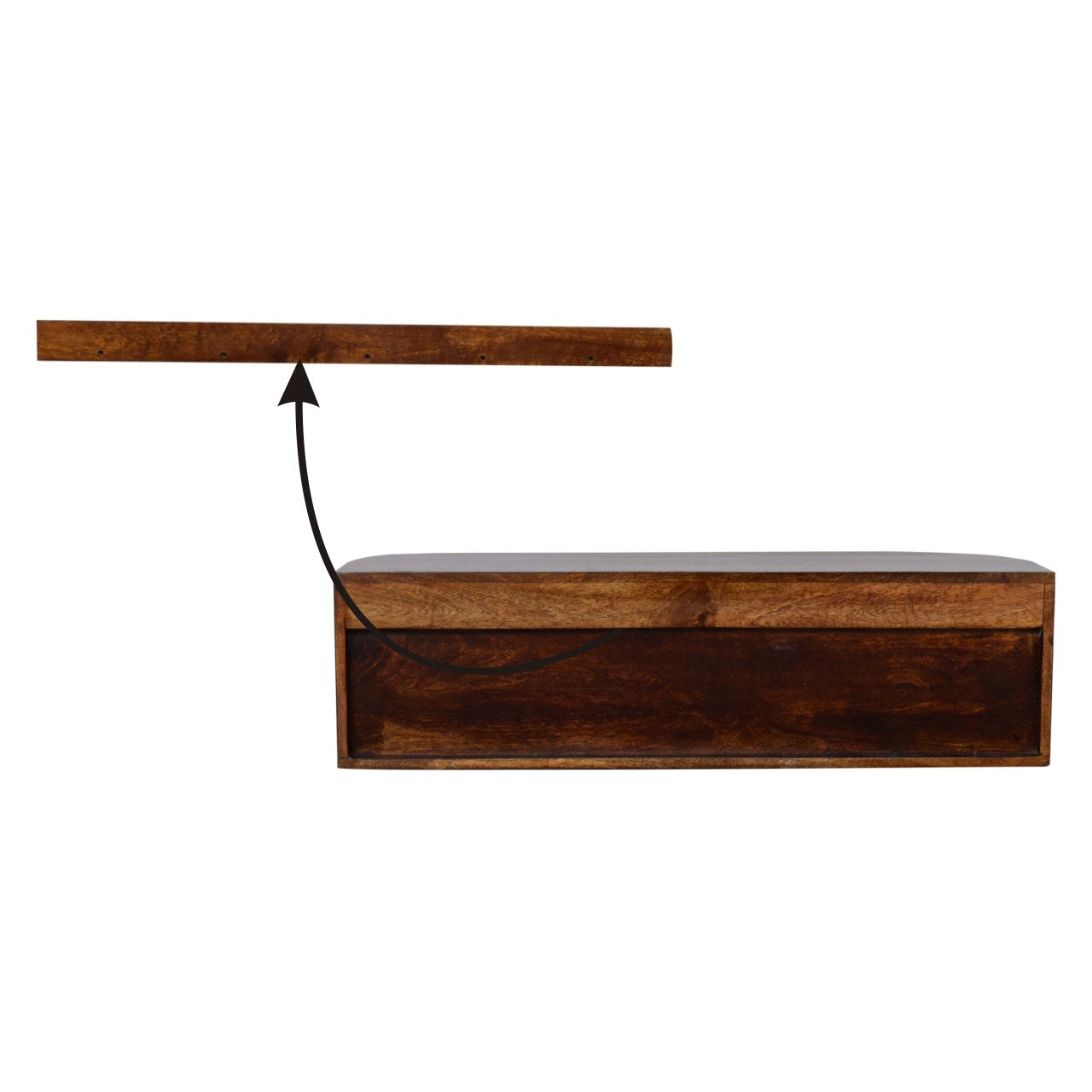 Chunky Chestnut Wall Mounted Console Console table CasaFenix