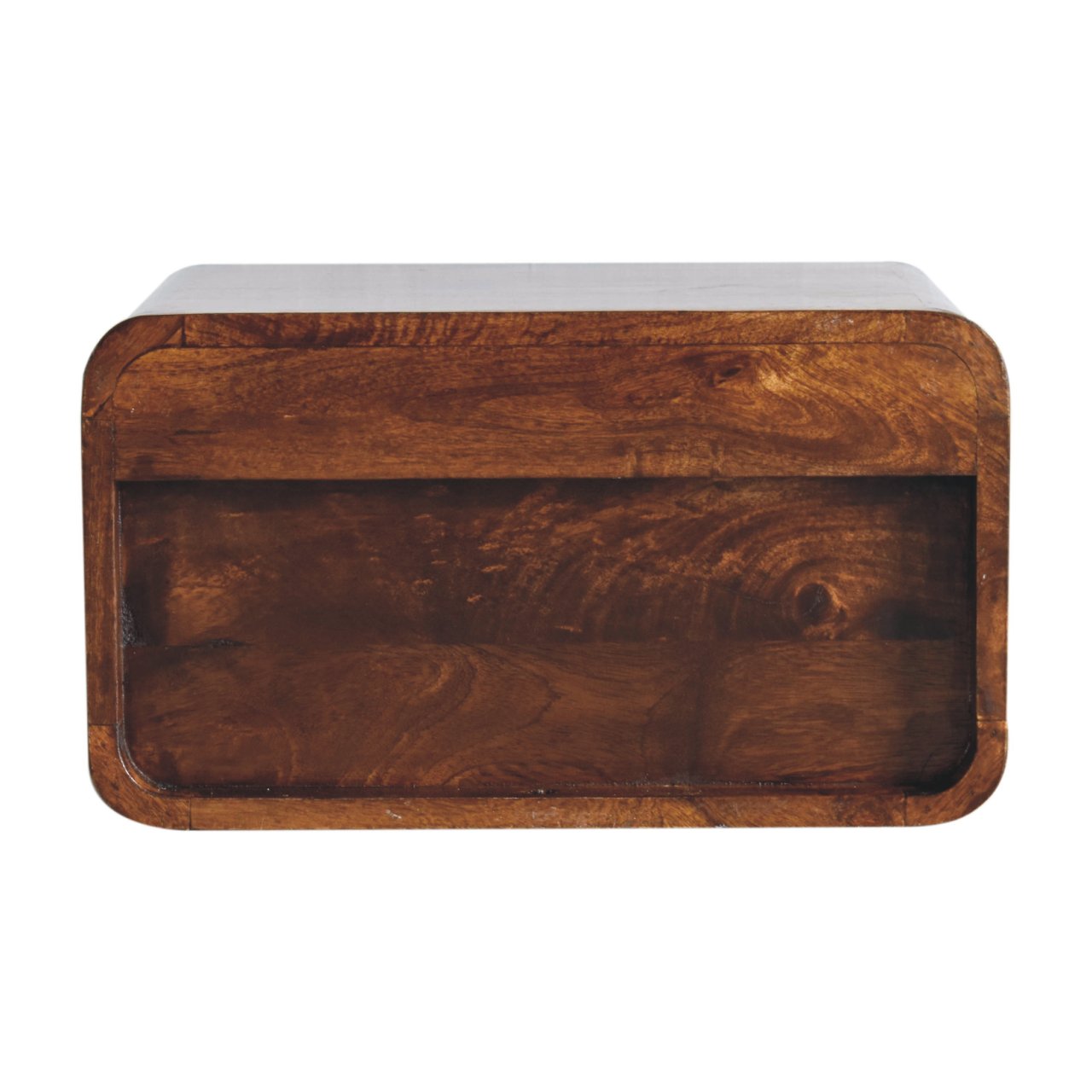 Large Chestnut Curve Upper Slot Floating Bedside Bedside table / chest CasaFenix