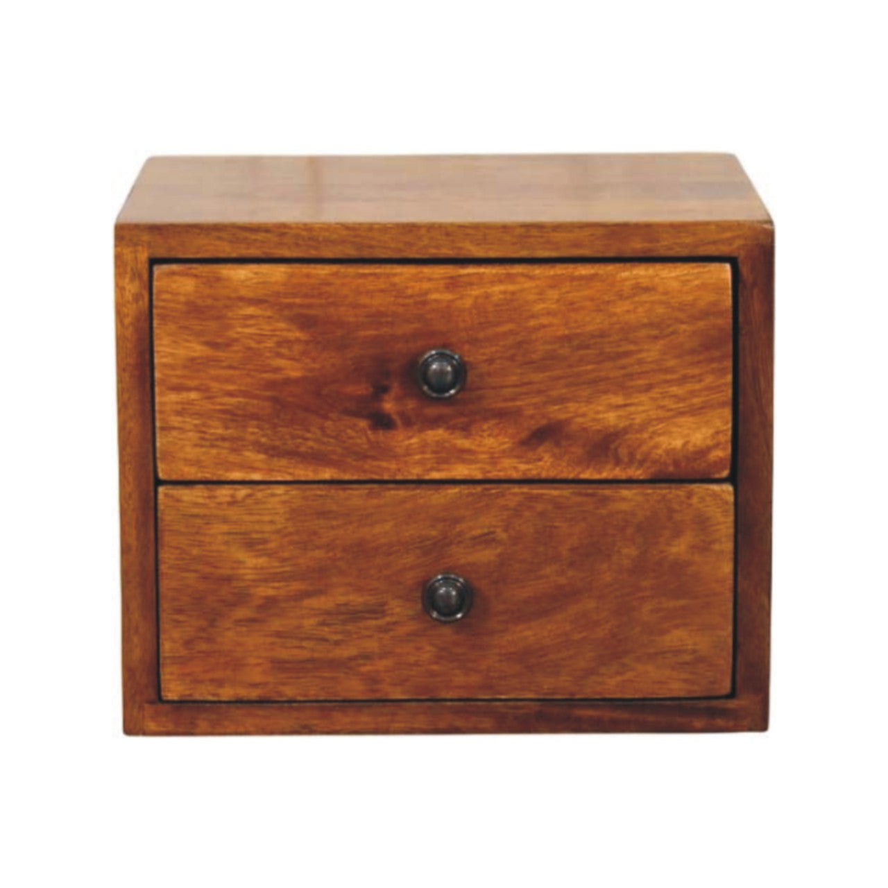 Solis 2-Drawer Chestnut Wall Mounted Nightstand Bedside table / chest CasaFenix