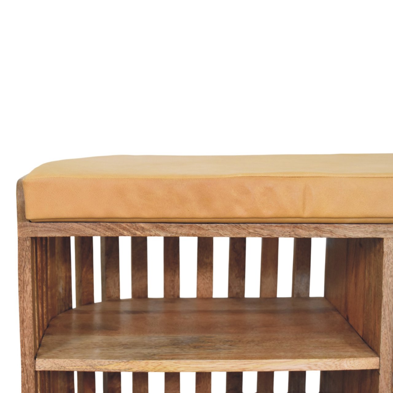 Slatted Oak-ish Bench with 3 slots Benches CasaFenix